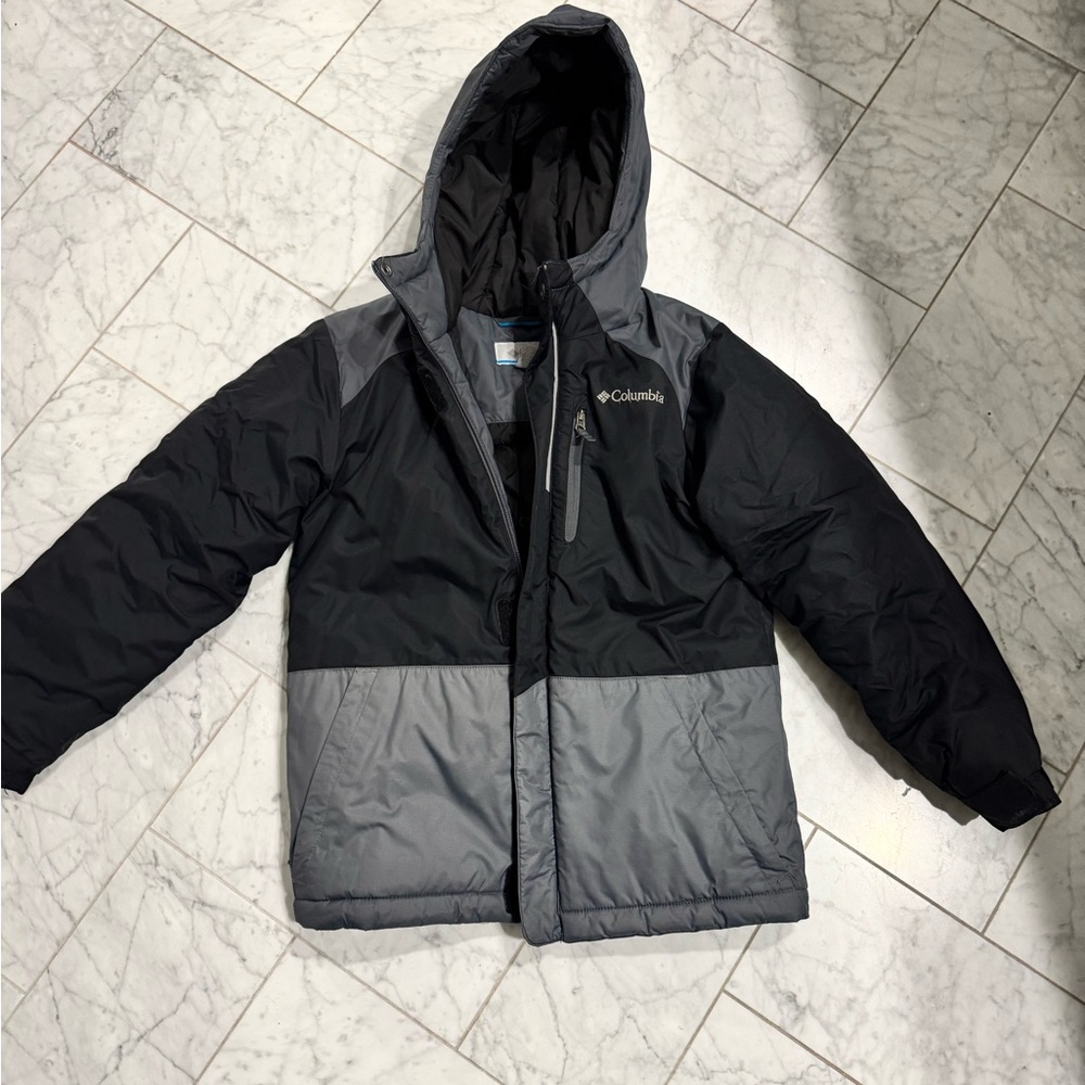 Columbia Black and Gray Hooded Jacket